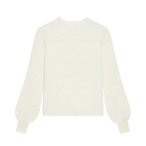 Mint Velvet Cream Embellished Wool Blend Knit